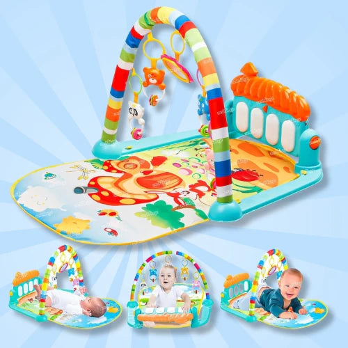 Baby Piano Fitness Rack β Musical Play Gym with Lights & Hanging Toys (0-18M)