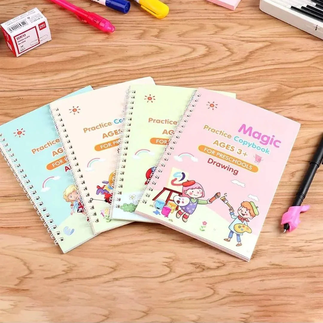 Sank Magic Calligraphy Practice Copybook – 4-Book Set for Kids