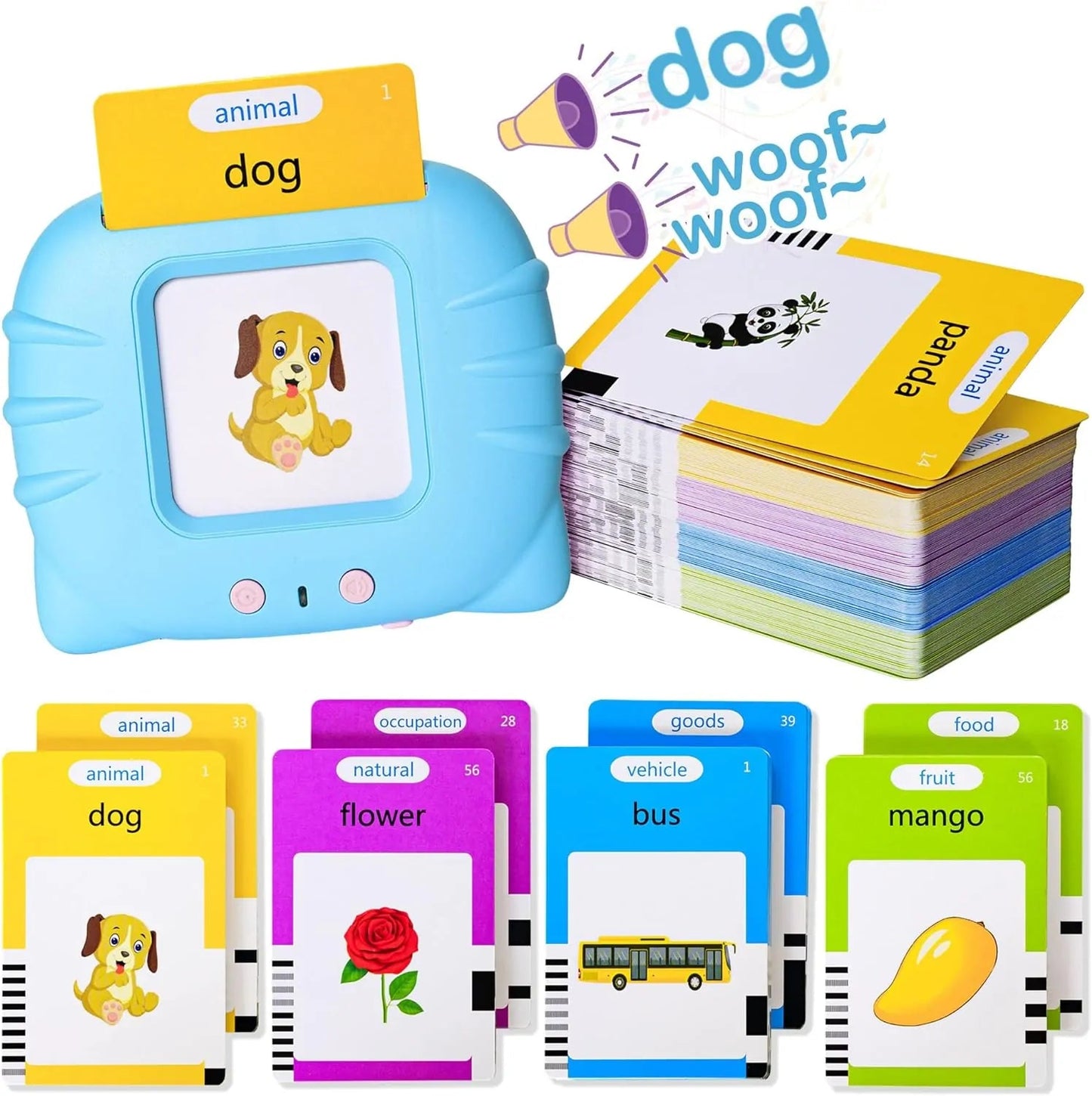 Talking Flash Cards - Interactive Educational Toy for Early Learning (Ages 2-6)