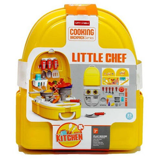 LittleChef Kitchen Backpack – 22-Piece Cooking Playset for Kids