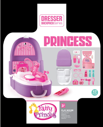 Fairy Dresser Backpack for Kids – 17-Piece Beauty Playset & Portable Vanity