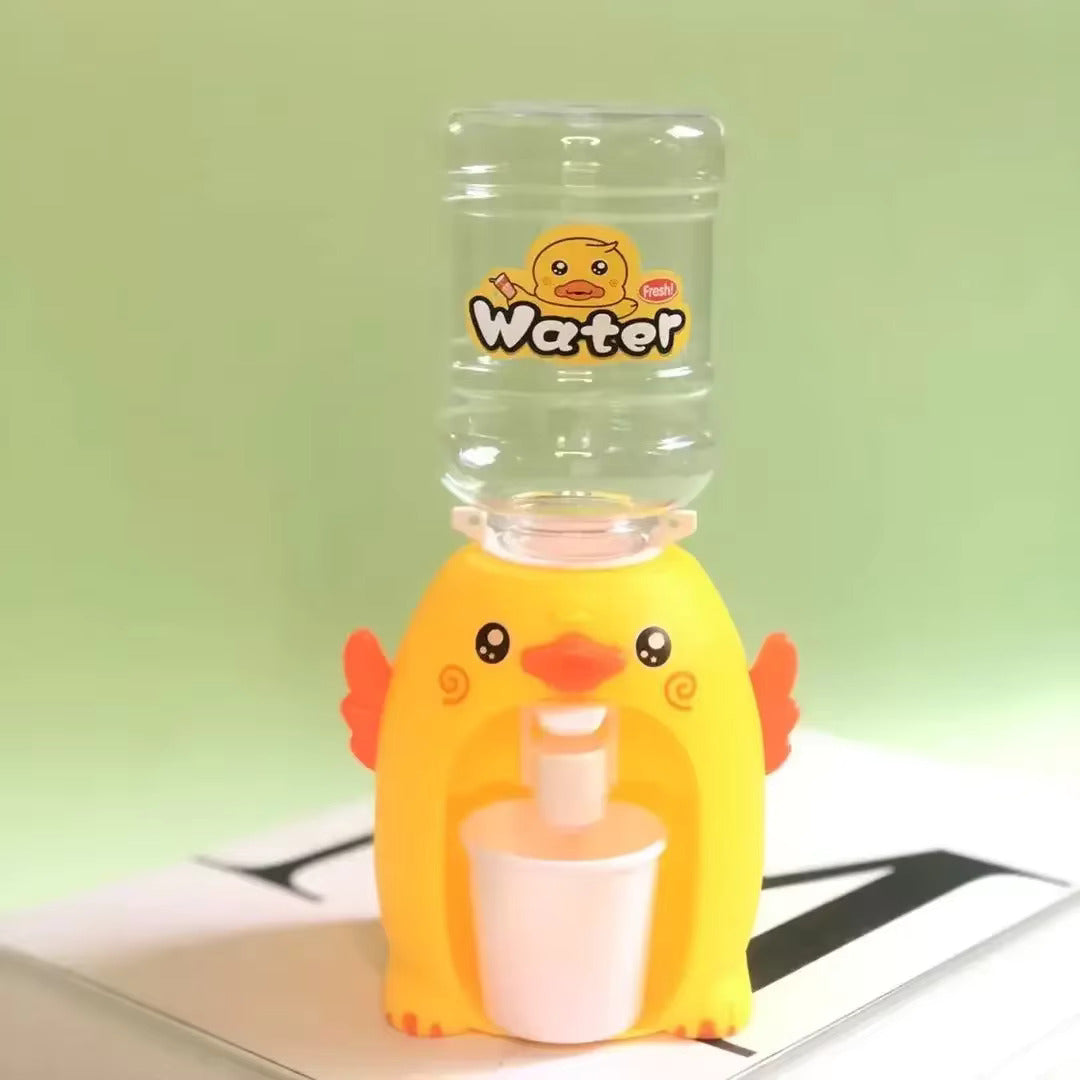 Mini Duck Water Dispenser - Cute Cartoon Baby Toy & Lifelike Drinking Cooler