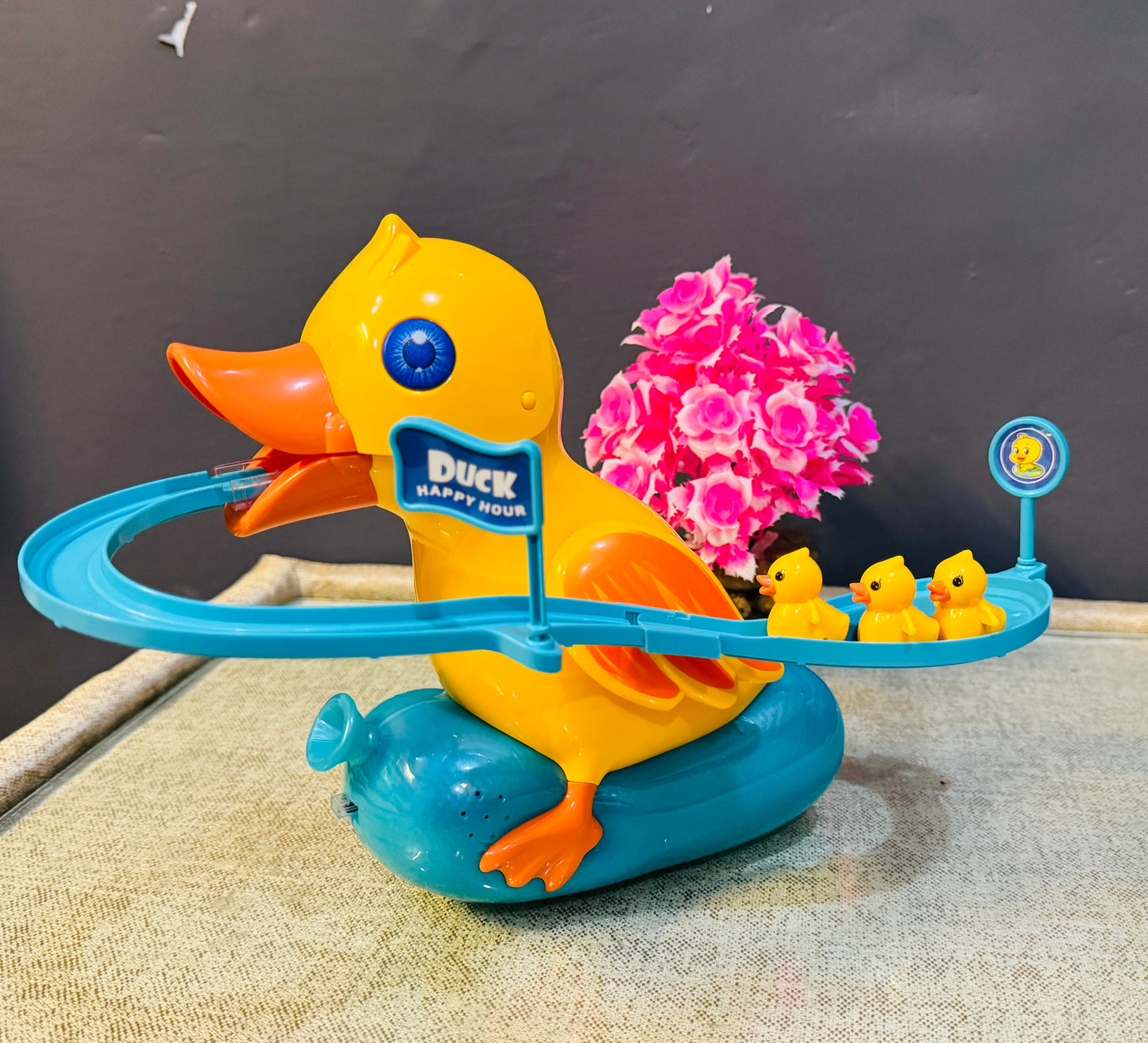 Duck Climbing & Sliding Electric Track Toy – Fun Playset with 3 Ducks