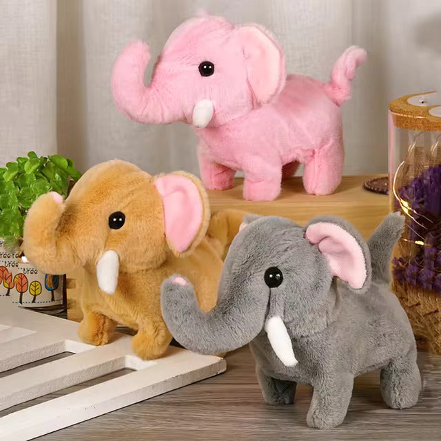 Walking & Talking Plush Elephant – Interactive Electronic Pet Toy for Kids