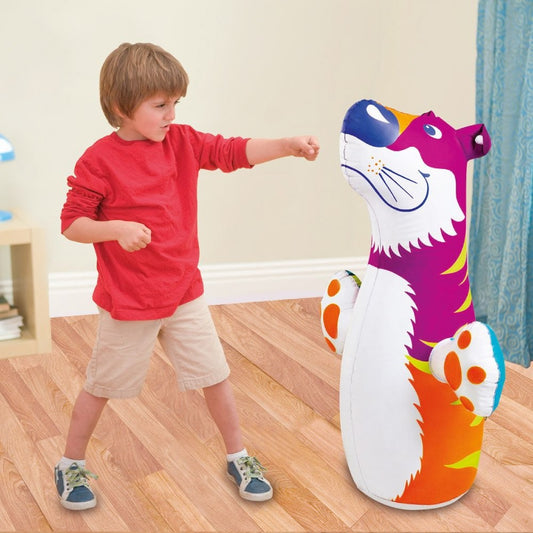 Intex 3D Inflatable Pink Tiger Hit Me Toy – Bouncy Fun for Kids