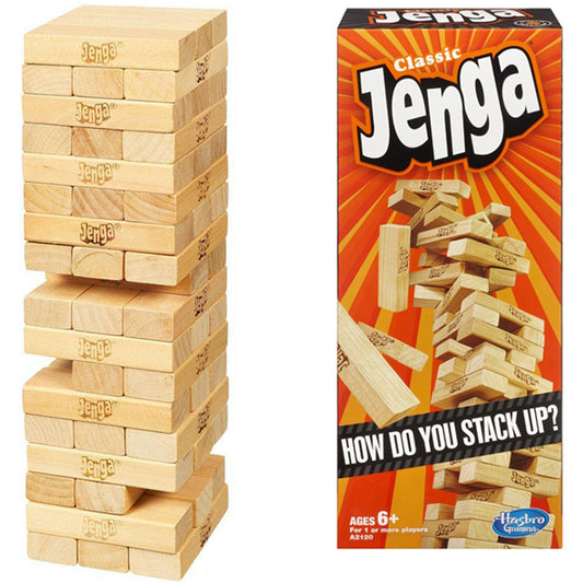 Classic Balance Block Game – Wooden Jenga Tower for Everyone