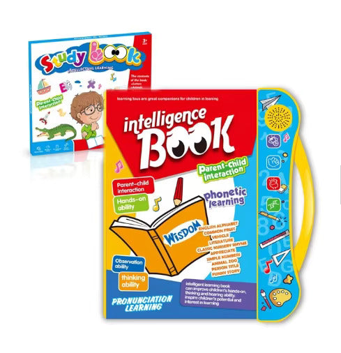 Intellectual Learning Electronic Activity Notebook with Music - Interactive Study Book for Kids